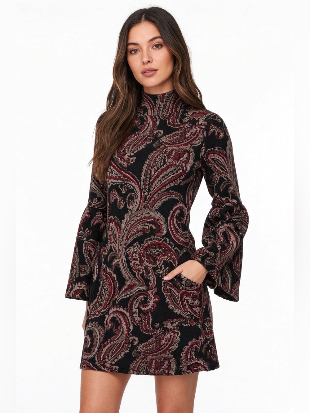 Free People “Modern Love” Tunic dress by Free People with Bell sleeves Size M - Picture 3 of 9